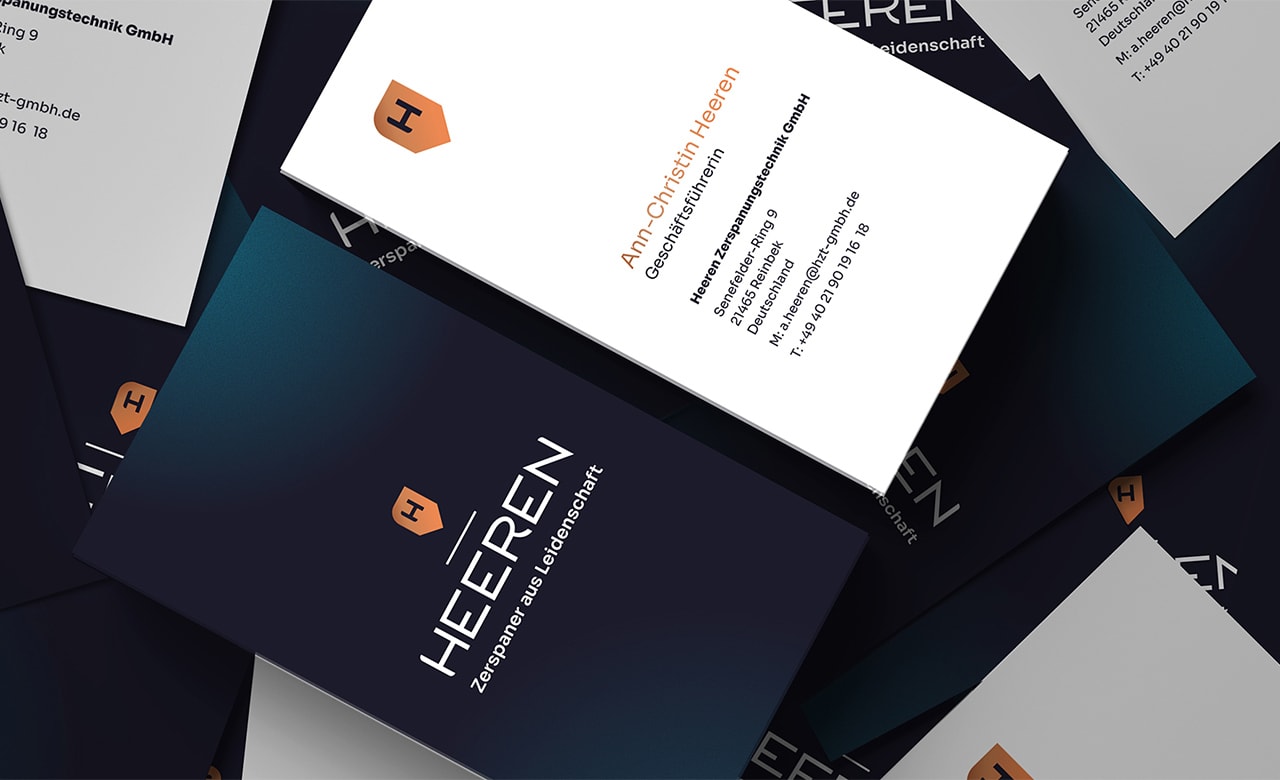 konkav Referenz Heeren Visitenkarten